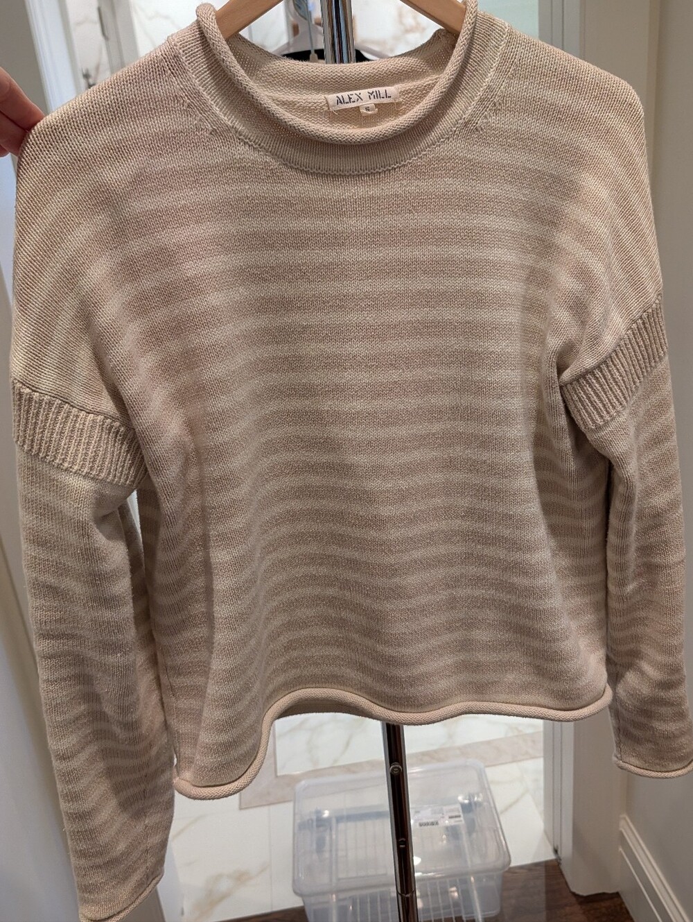 Alex Mill Cream Crewneck Cotton Sweater
